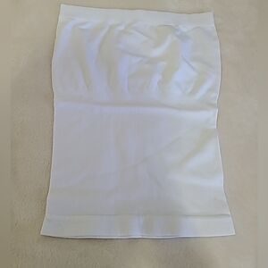 ToBeInStyle women's seamless bandeau tube top ribbed without pad White Os